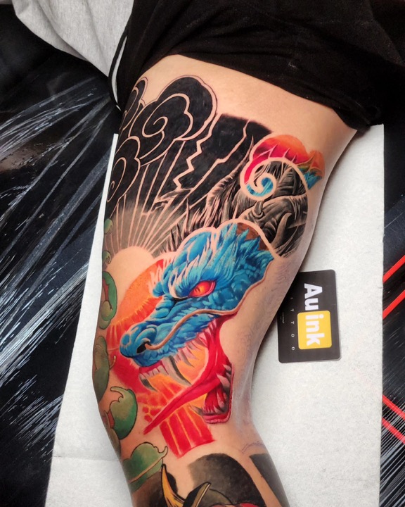 Tattoo work · 2024, color & illustrative tattoo by Aurelio Dinorog III in Panglao, Bohol