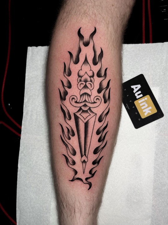 Tattoo work, large & blackwork tattoo by Aurelio Dinorog III in Panglao, Bohol