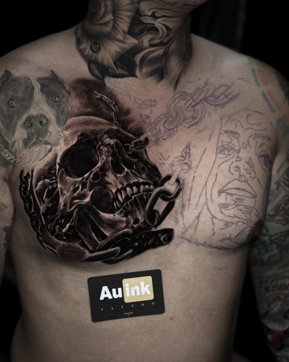 Tattoo work · 2025, large & blackwork tattoo by Aurelio Dinorog III in Panglao, Bohol
