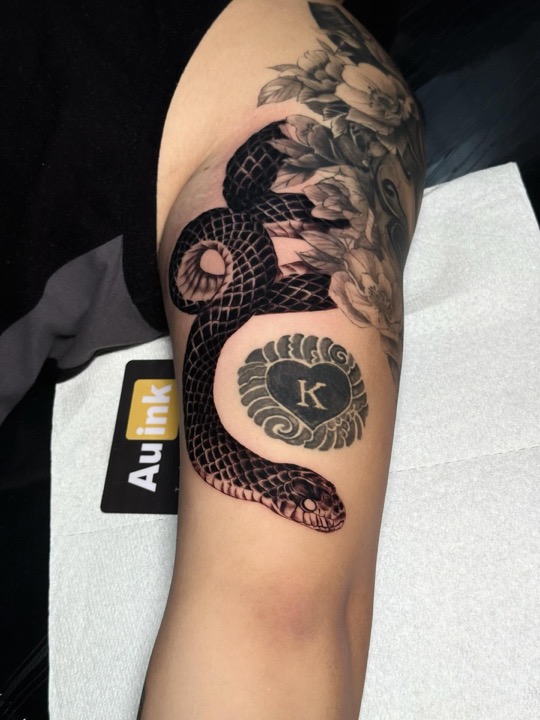 Tattoo work, large & blackwork tattoo by Aurelio Dinorog III in Panglao, Bohol