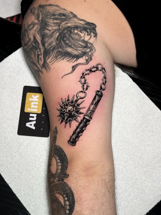Tattoo work, large & blackwork tattoo by Aurelio Dinorog III in Panglao, Bohol