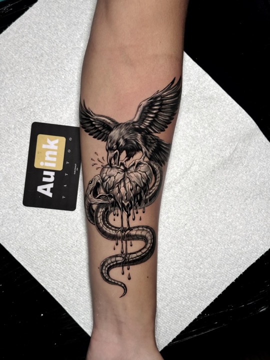 Tattoo work, large & blackwork tattoo by Aurelio Dinorog III in Panglao, Bohol