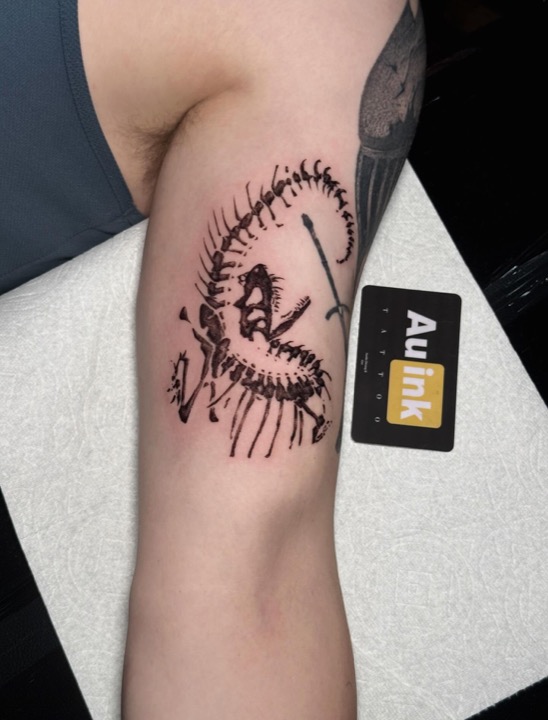 Tattoo work, island inspired tattoo by Aurelio Dinorog III in Panglao, Bohol