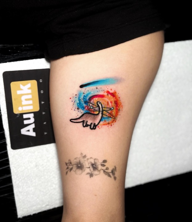 Tattoo work, island inspired tattoo by Aurelio Dinorog III in Panglao, Bohol