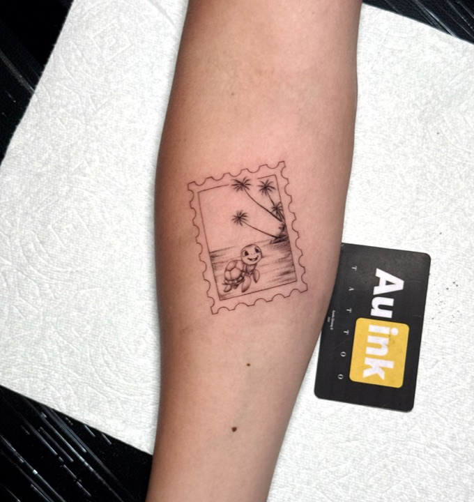 Philippine stamp, island-inspired tattoo by Aurelio Dinorog III